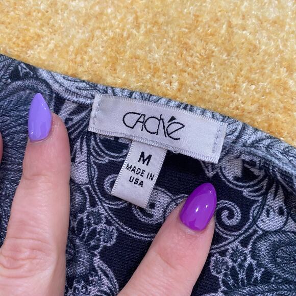 Cache Scoop Neck Long Sleeve Lightweight Sweater Size M - Picture 6 of 12